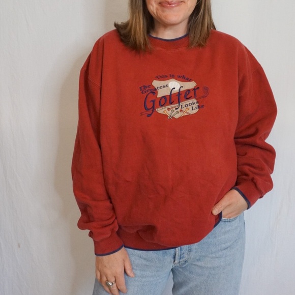 M&C Sport unisex xl worlds greatest golfer vintage crewneck sweatshirt - Picture 8 of 8